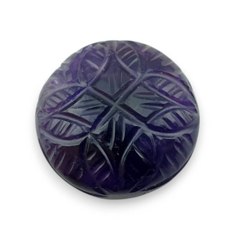 Amethyst carved cabochon fi 22 mm no 5 Amethyst carved cabochon fi 22 mm no 5