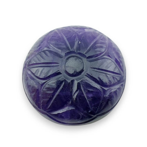 Amethyst cabochon carving fi 27 mm no 32 Amethyst cabochon carving fi 27 mm no 32