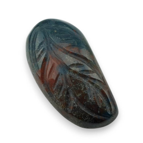 Bloodstone carved cabochon 26x13 mm no 26 Bloodstone carved cabochon 26x13 mm no 26