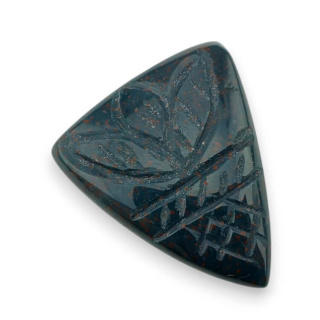 Bloodstone cabochon carving 27x23 mm no. 9
