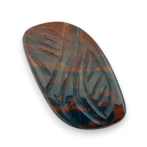 Heliotrop kaboszon carving 29x17 mm nr 25 Heliotrop kaboszon carving 29x17 mm nr 25