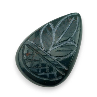Bloodstone cabochon carving 33x22 mm no. 4