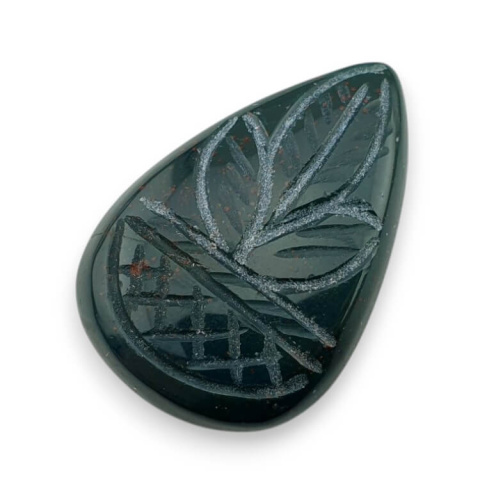Bloodstone carved cabochon 33x22 mm no 4 Bloodstone carved cabochon 33x22 mm no 4