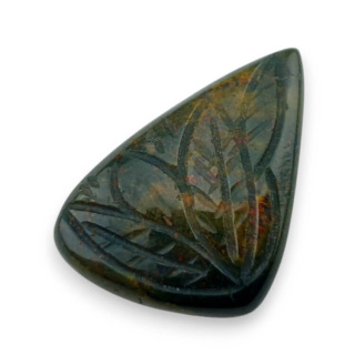 Bloodstone cabochon carving 34x23 mm no 27