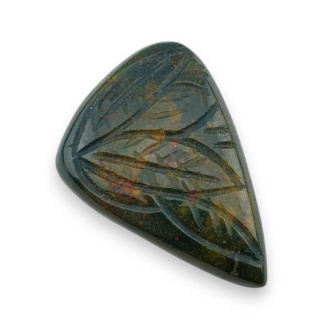 Bloodstone cabochon carving 34x23 mm no 27
