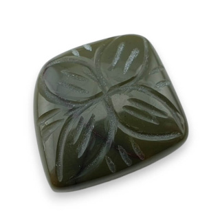 Bloodstone cabochon carving 35x19 mm no. 30