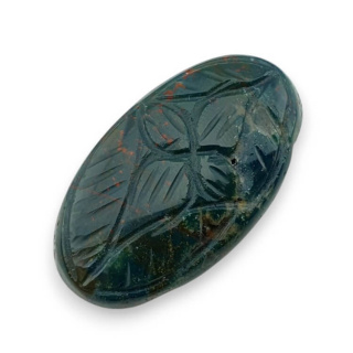 Heliotrope cabochon carving 35x20 mm no. 6