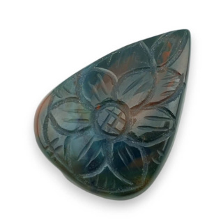 Bloodstone carving cabochon 37x26 mm no. 5