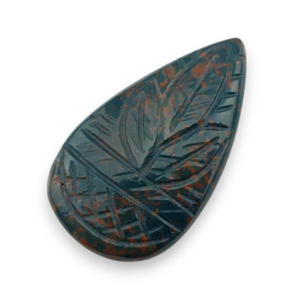 Bloodstone cabochon carving 38x22 mm no. 22