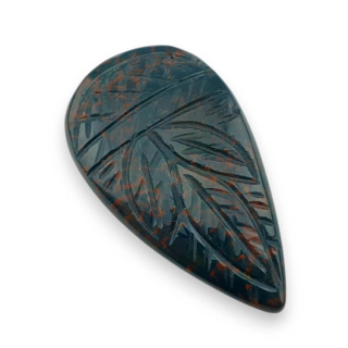 Bloodstone cabochon carving 38x22 mm no. 22