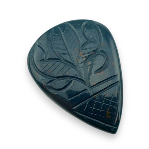 Heliotrope carving cabochon 38x28 mm no. 7 Heliotrope carving cabochon 38x28 mm no. 7