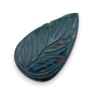 Bloodstone carving cabochon 39x23 mm no. 8