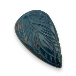 Bloodstone carving cabochon 39x23 mm no. 8