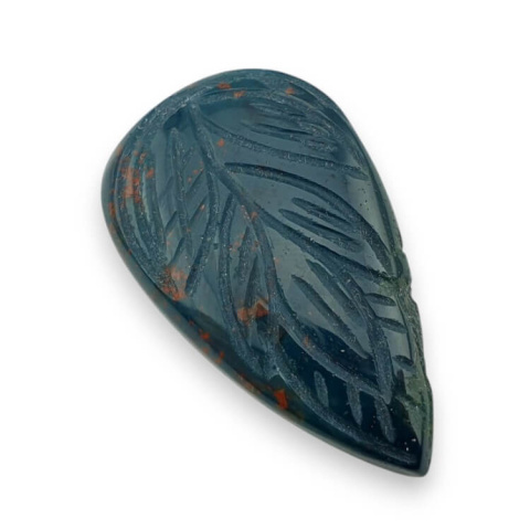 Bloodstone carving cabochon 39x23 mm no 8 Bloodstone carving cabochon 39x23 mm no 8