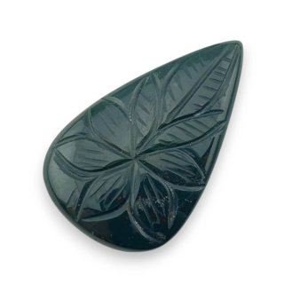 Bloodstone carving cabochon 40x24 mm no 11
