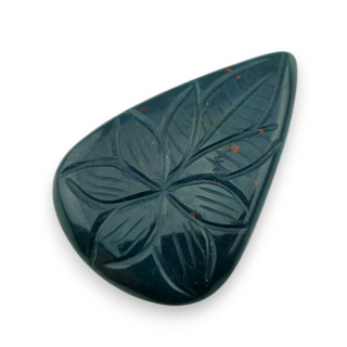 Bloodstone carving cabochon 42x28 mm no. 15