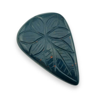 Bloodstone carving cabochon 42x28 mm no. 15