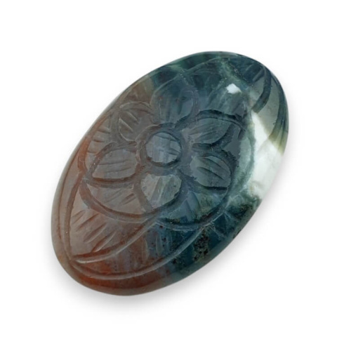 Bloodstone carving cabochon 43x27 mm no 20 Bloodstone carving cabochon 43x27 mm no 20