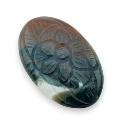 Bloodstone carving cabochon 43x27 mm no 20 Bloodstone carving cabochon 43x27 mm no 20