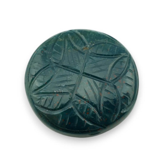 Bloodstone cabochon carving fi 26 mm no. 2