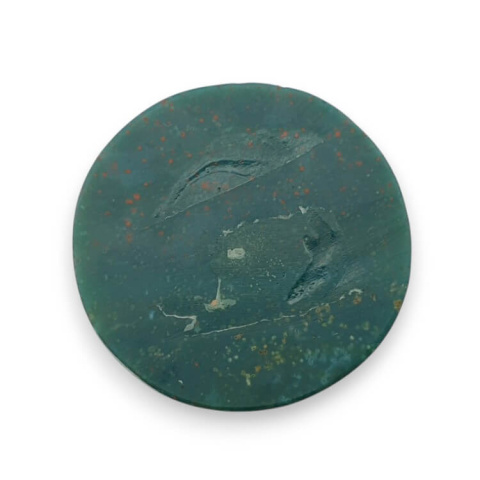 Bloodstone carved cabochon dia. 26 mm no 2 Bloodstone carved cabochon dia. 26 mm no 2