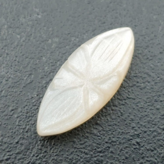 Moonstone white cabochon carving 26x11 mm no. 234