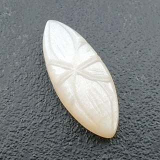 Moonstone white cabochon carving 26x11 mm no. 234