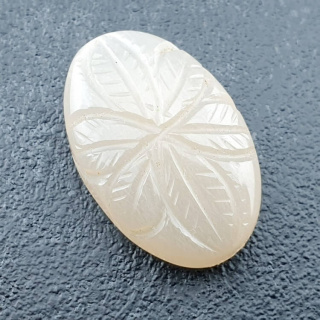 Moonstone white cabochon carving 26x17 mm no 212