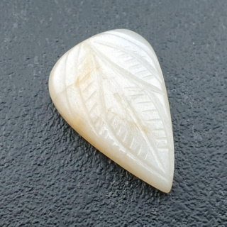 Moonstone white cabochon carving 26x17 mm no 273