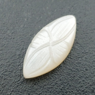 Moonstone white cabochon carving 27x12 mm no 227