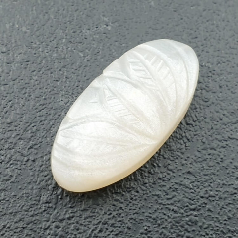 Moonstone white cabochon carving 27x13 mm no 230 Moonstone white cabochon carving 27x13 mm no 230