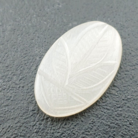 White moonstone carved cabochon 27x17 mm no 217 White moonstone carved cabochon 27x17 mm no 217