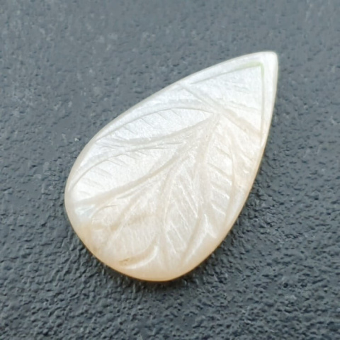White moonstone carved cabochon 28x17 mm no 236 White moonstone carved cabochon 28x17 mm no 236