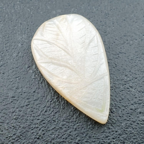 White moonstone carved cabochon 28x17 mm no 236 White moonstone carved cabochon 28x17 mm no 236