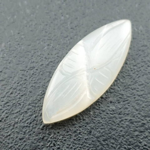 Moonstone white cabochon carving 29x11 mm no. 240 Moonstone white cabochon carving 29x11 mm no. 240