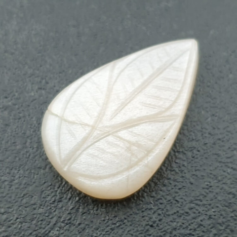 Moonstone white cabochon carving 29x19 mm no. 256 Moonstone white cabochon carving 29x19 mm no. 256