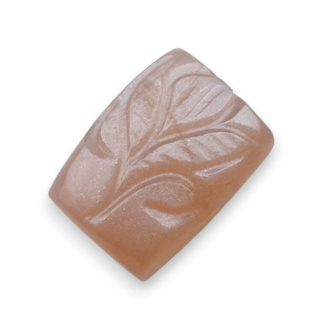 Moonstone peach cabochon carving 19x15 mm no. 13