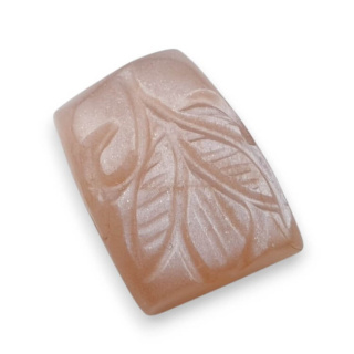 Moonstone peach cabochon carving 19x15 mm no. 13
