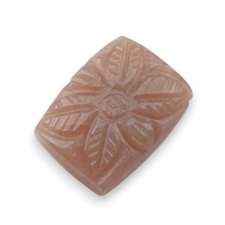 Moonstone peach cabochon carving 20x15 mm no 8
