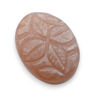 Moonstone peach cabochon carving 23x17 mm no 3