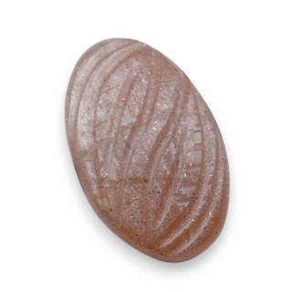 Moonstone peach cabochon carving 24x15 mm no 16
