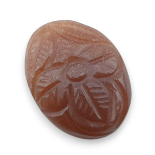 Moonstone peach cabochon carving 24x18 mm no. 20