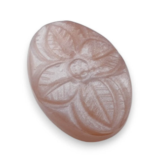 Moonstone peach cabochon carving 24x18 mm no. 2