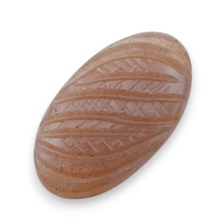 Moonstone peach cabochon carving 25x14 mm no. 5