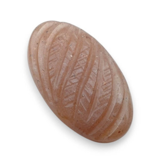 Moonstone peach cabochon carving 25x14 mm no. 5