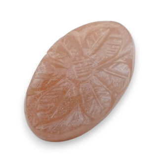 Moonstone peach cabochon carving 25x16 mm no. 9