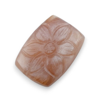 Moonstone peach cabochon carving 25x18 mm no 24