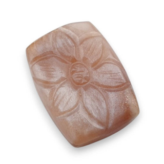 Moonstone peach cabochon carving 25x18 mm no 24