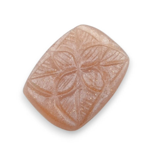 Moonstone peach cabochon carving 25x19 mm no 19 Moonstone peach cabochon carving 25x19 mm no 19