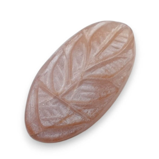 Moonstone peach cabochon carving 27x14 mm no 17